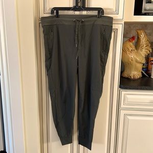 Olive Green Stretch Jogger Pants
